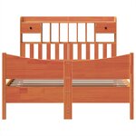 vidaXL Cadre de lit sans matelas cire marron 150x200cm bois pin massif
