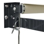 vidaXL Auvent rétractable crème 5x3 m tissu et aluminium