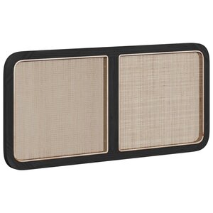 vidaXL Tête de lit avec tête de lit Noir 120 x 55 x 3 cm Rotin