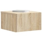 vidaXL Cabinet de chevet mural 2 Pièces Chêne Sonoma 33 x 34 5 x 20 cm