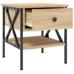vidaXL Table de chevet chêne sonoma 40x42x45 cm bois d'ingénierie