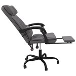 vidaXL Fauteuil inclinable de bureau Gris Similicuir