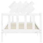 vidaXL Cadre de lit sans matelas blanc 90x200 cm bois de pin massif