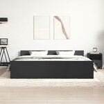 vidaXL Cadre de lit sans matelas noir 160x200 cm