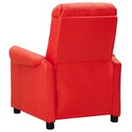 vidaXL Fauteuil inclinable Rouge Similicuir