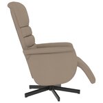 vidaXL Fauteuil inclinable avec repose-pieds cappuccino similicuir