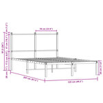 vidaXL Cadre de lit en métal sans matelas chêne sonoma 120x200 cm