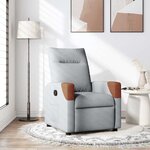 vidaXL Fauteuil inclinable Gris clair Tissu