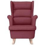 vidaXL Chaise à bascule rouge bordeaux 74x90x102 cm tissu