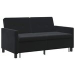 vidaXL Canapé-Lit Noir Tissu