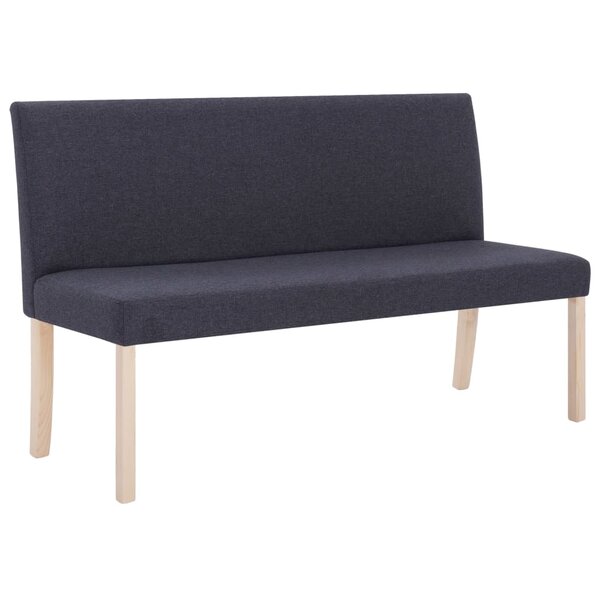 vidaXL Banc 139 5 cm Gris foncé Polyester