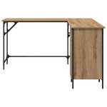 vidaXL Bureau Chêne artisanal 141 x 141 x 75 cm Bois d'ingénierie