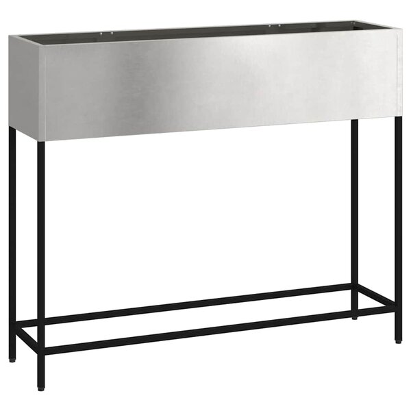 vidaXL Bac de jardin surélevé Argent 100 x 26 x 82 cm Acier inoxydable