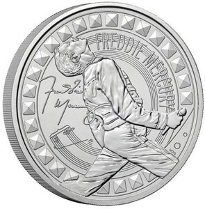 Pièce de monnaie en Cupronickel 5 Pounds g 28.28 Millésime 2025 Legends of Music FREDDIE MERCURY