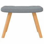 vidaXL Chaise à bascule avec tabouret Gris clair Tissu