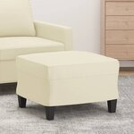 vidaXL Repose-pied Crème 60x50x41 cm Similicuir