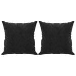 vidaXL Canapé 2 places avec oreillers décoratifs noir 120 cm velours