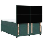 vidaXL Sommier à lattes de lit et matelas Vert foncé 160x200cm Velours