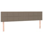 vidaXL Tête de lit à LED Taupe 160x5x78/88 cm Tissu