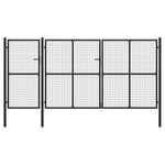 vidaXL Portail de jardin Acier 400 x 150 cm Anthracite