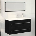 vidaXL Meuble sous-vasque avec lavabo avec tiroir 3 Pièces Chêne noir