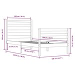 vidaXL Cadre de lit sans matelas bois massif de pin 100x200 cm