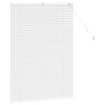 vidaXL Store de Fenêtre avec des rideaux Blanc Aluminium