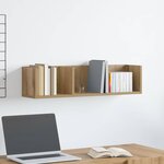 vidaXL Étagère murale à CD chêne artisanal 75x18x18 cm bois ingénierie