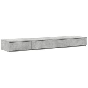 vidaXL Tiroirs de lit avec tiroir Gris béton 150 x 36 5 x 16 5 cm