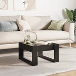 vidaXL Table basse avec LED infini noir 50x53x30 cm