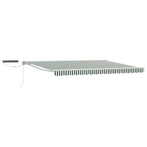 vidaXL Auvent rétractable électrique Vert et blanc 4 5 × 3 m