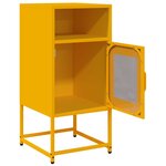 vidaXL Table de chevet jaune moutarde 36x39x78 cm acier laminé à froid