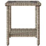 vidaXL Canapé de jardin table et coussins en forme de L gris clair
