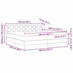 vidaXL Lit à ressorts avec matelas Marron foncé 200 x 200 cm tissu