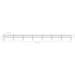 vidaXL Clôture de jardin avec dessus en cerceau Acier 11 9x0 6 m Noir