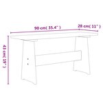 vidaXL Table à manger avec banc REINE blanc bois de pin solide