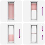 vidaXL Store plissé rose 40x100 cm largeur du tissu 39 4 cm polyester