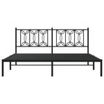 vidaXL Cadre de lit métal sans matelas et tête de lit noir 180x200 cm