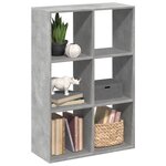vidaXL Étagère séparatrice de pièce gris béton 69 5x29x103 5 cm