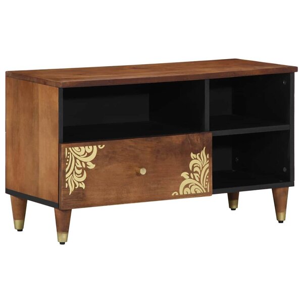 vidaXL Meuble TV Marron 80 x 33.5 x 46 cm Bois de manguier massif