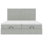 VidaXL Cadre de lit ottoman et matelas gris clair 180x200cm velours