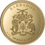 Monnaie AMERICAN INDEPENDENCE 250 Anniversaire 0.5 g Or 10$ Barbados 2026