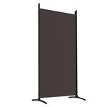 vidaXL Cloison de séparation 5 panneaux Marron 433x180 cm Tissu