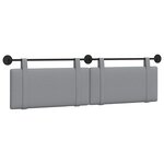 vidaXL Tête de lit suspendue Gris clair Tissu