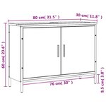 vidaXL Armoire lavabo de salle de bain chêne sonoma 80x30x60 cm