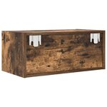 vidaXL Meuble TV chêne fumé 60x31x25 5 cm bois d'ingénierie