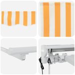 vidaXL Auvent Rétractable Jaune et blanc 400x200 cm tissu