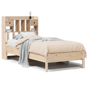 vidaXL Lit bibliothèque sans matelas 75x190 cm bois de pin massif