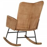 vidaXL Chaise à bascule marron vintage toile