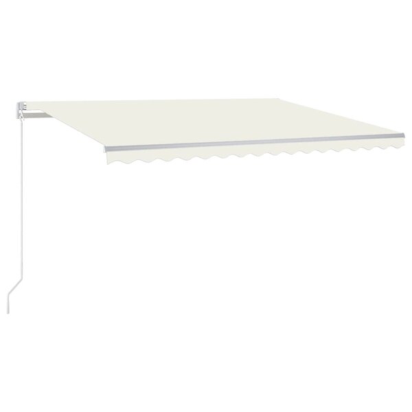vidaXL Auvent manuel rétractable 450x300 cm Crème